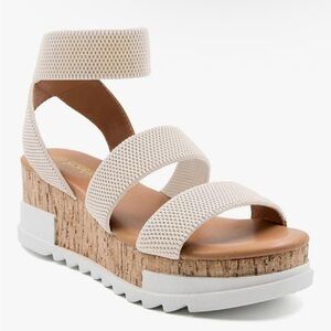 Elegant Cream Platform Sandals